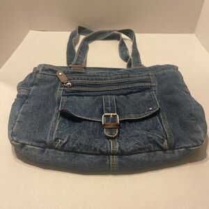 Y2K Joe Boxer Denim Shoulder Bag with Buckle